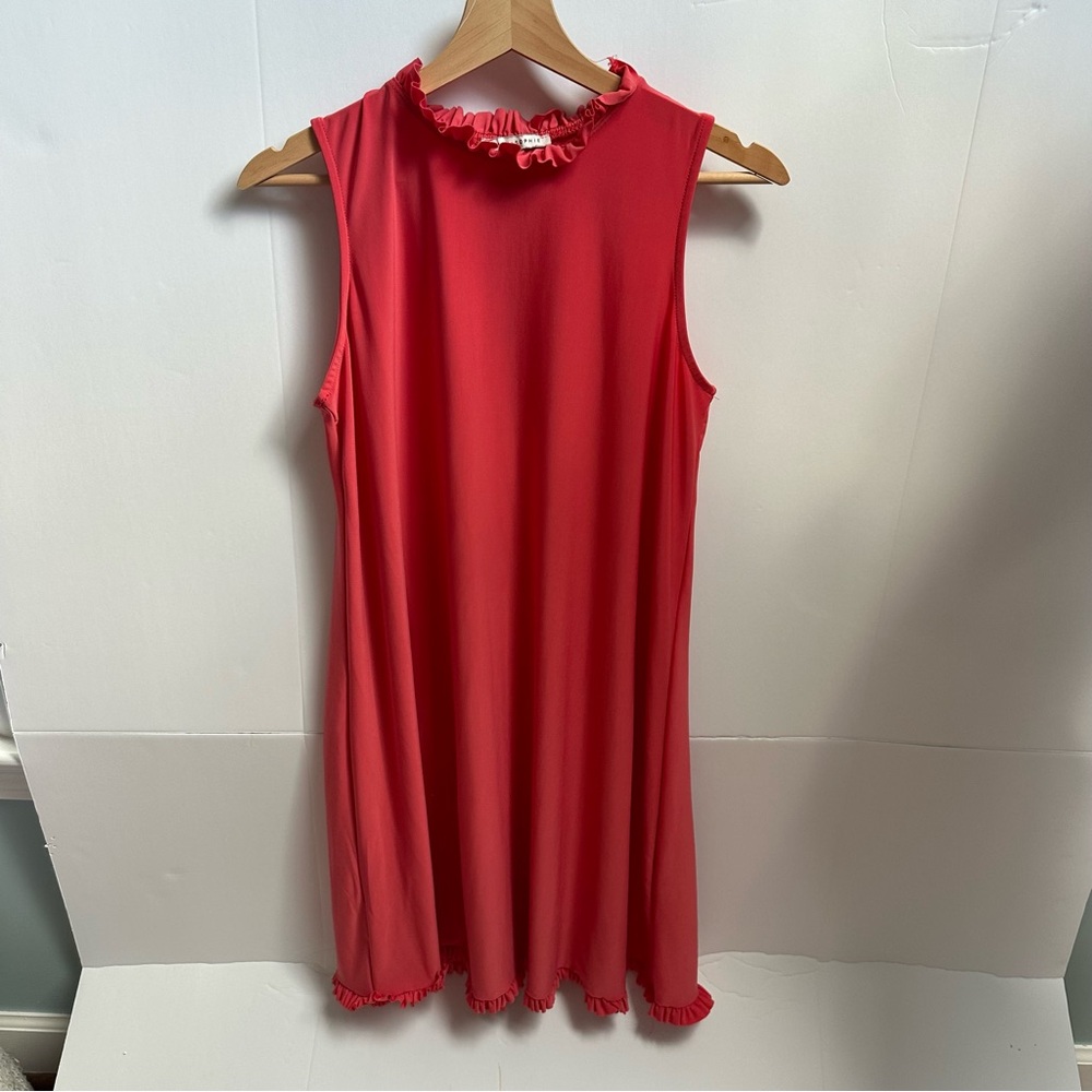 Slinky ruffled shift dress M